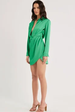 Rumer - Allegra Shirt Dress (Green)