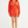 Rumer - CAPRI MINI SHIRT DRESS (CORAL)