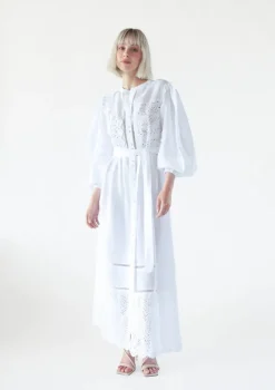 Saint Armont - Bisous Long Sleeve Maxi Dress (Blanche)