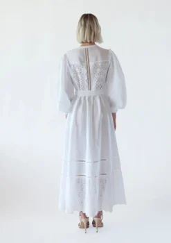 Saint Armont - Bisous Long Sleeve Maxi Dress (Blanche)