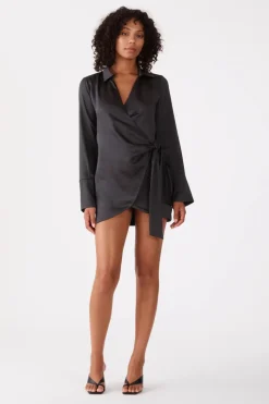 San Sloane - AGATA MINI DRESS (BLACK)