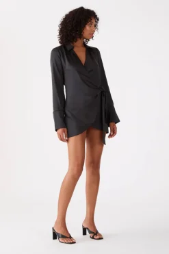 San Sloane - AGATA MINI DRESS (BLACK)