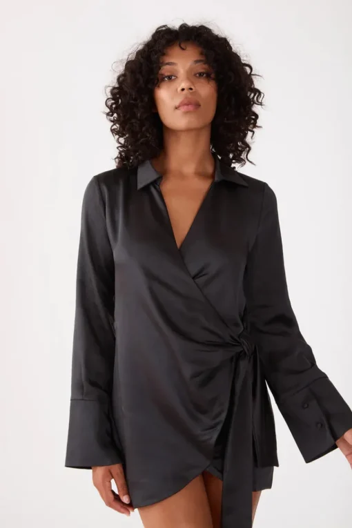 San Sloane - AGATA MINI DRESS (BLACK)