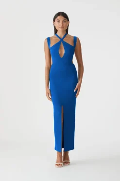 San Sloane - Celia Midi Dress (Cobalt) FINAL SALE