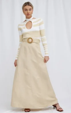 Significant Other - Blair Top (Almond and Cream Stripe)