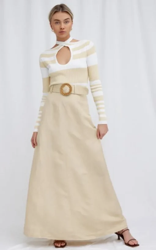 Significant Other - Blair Top (Almond and Cream Stripe)