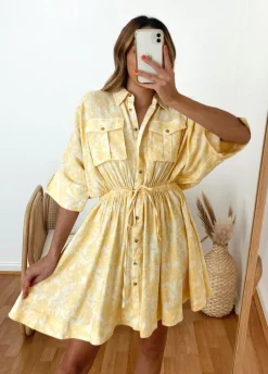Significant Other - DALLAS DRESS (Yellow and Apricot Daisy) Final Sale