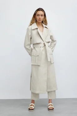Women Significant Other - Emery Coat (Natural Stripe) FINAL SALE