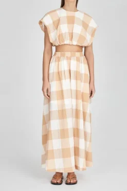 Women Significant Other - Frida Skirt (Caramel Check) Final Sale