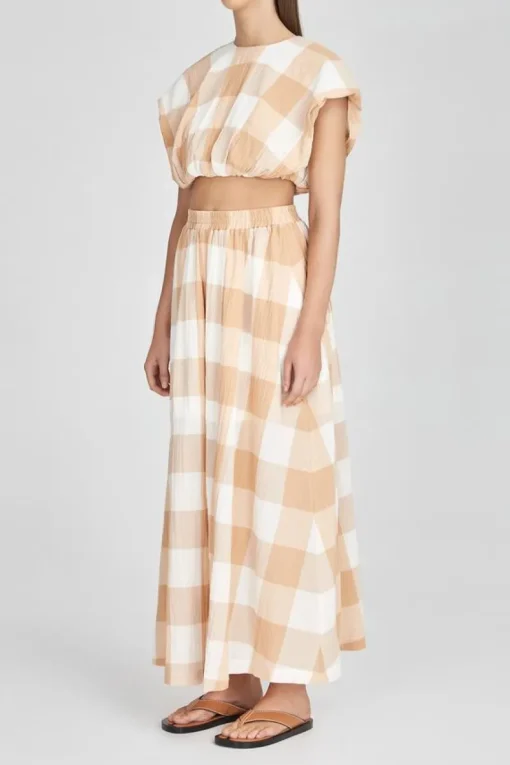 Women Significant Other - Frida Skirt (Caramel Check) Final Sale