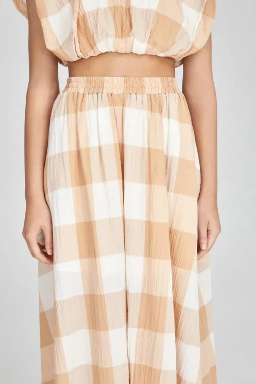 Women Significant Other - Frida Skirt (Caramel Check) Final Sale