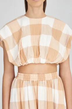 Women Significant Other - Frida Top (Caramel Check)