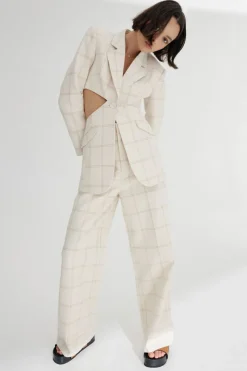 Women Significant Other - Georgia Check Blazer (Almond Check)