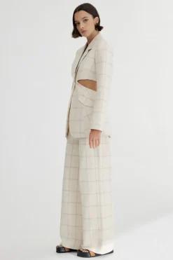Women Significant Other - Georgia Check Blazer (Almond Check)