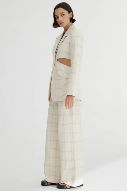 Women Significant Other - Georgia Check Blazer (Almond Check)