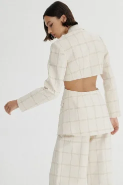 Women Significant Other - Georgia Check Blazer (Almond Check)