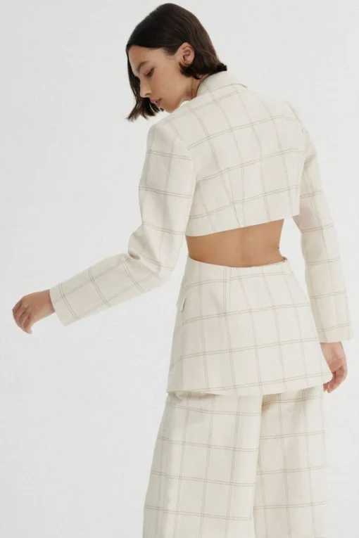 Women Significant Other - Georgia Check Blazer (Almond Check)