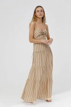 Significant Other - Jordan Dress (Almond / Black Stripe)