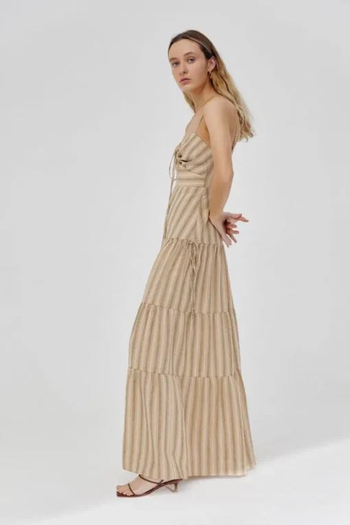Significant Other - Jordan Dress (Almond / Black Stripe)