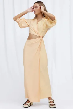 Significant Other - KARA MIDI DRESS (PEACH MIX)