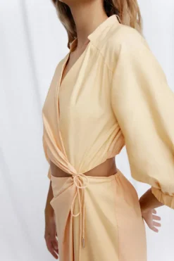 Significant Other - KARA MIDI DRESS (PEACH MIX)