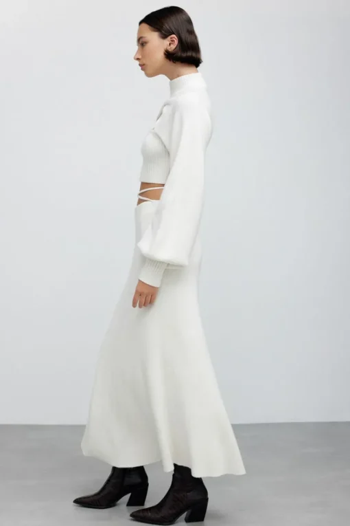 Women Significant Other - Lia Crop Knit Top (Cream)