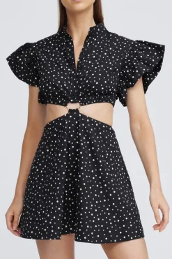 Significant Other - Martine Dress (Black and Cream Polka) final sale