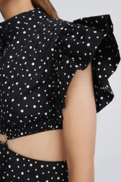 Significant Other - Martine Dress (Black and Cream Polka) final sale