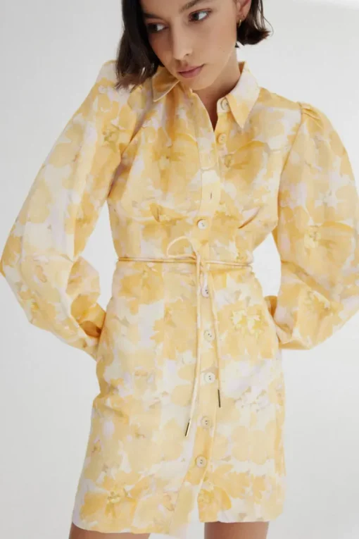 Significant Other - MATILDA MINI DRESS (Gold Poppy Floral)