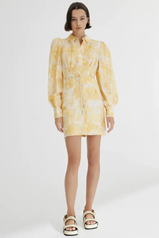 Significant Other - MATILDA MINI DRESS (Gold Poppy Floral)