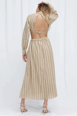 Significant Other - Petra Dress (Almond / Black Stripe)