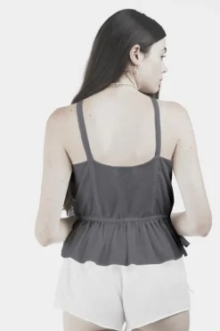 SOLEILUNA - Frill Tie Cami (Smoked Black)