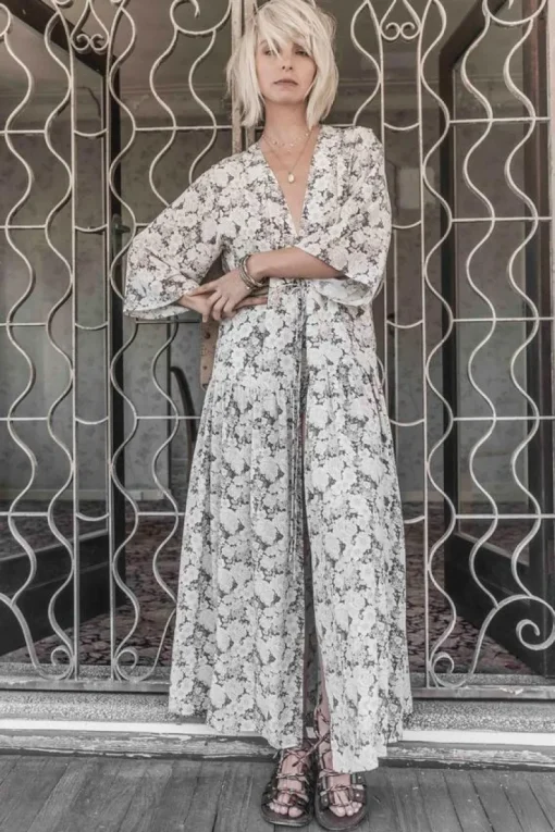 SOLEILUNA - Wrap Duster (Vintage Blooms)