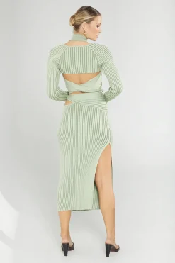 Sovere Studio SOVERE - Pivot Reversible Shrug Knit Dress (Spearmint)