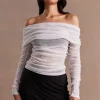 Sovere Studio SOVERE / STUDIO - RISE MESH TOP (CHALK)