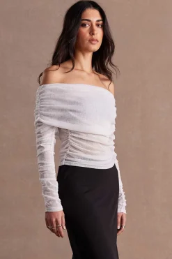 Sovere Studio SOVERE / STUDIO - RISE MESH TOP (CHALK)