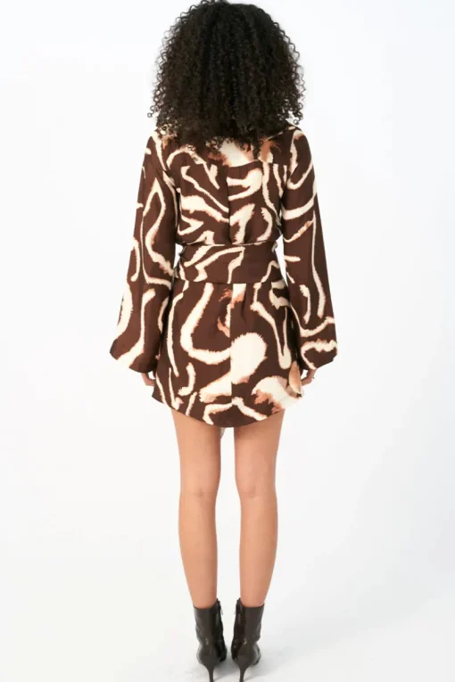 Sovere Studio SOVERE / STUDIO - TIDAL MINI DRESS (BITTER CHOCOLATE)
