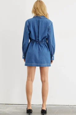 Sovere Studio SOVERE / STUDIO - ADVANCE DENIM MINI DRESS (MID BLUE)
