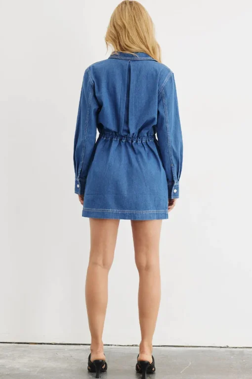 Sovere Studio SOVERE / STUDIO - ADVANCE DENIM MINI DRESS (MID BLUE)