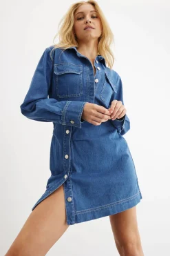 Sovere Studio SOVERE / STUDIO - ADVANCE DENIM MINI DRESS (MID BLUE)