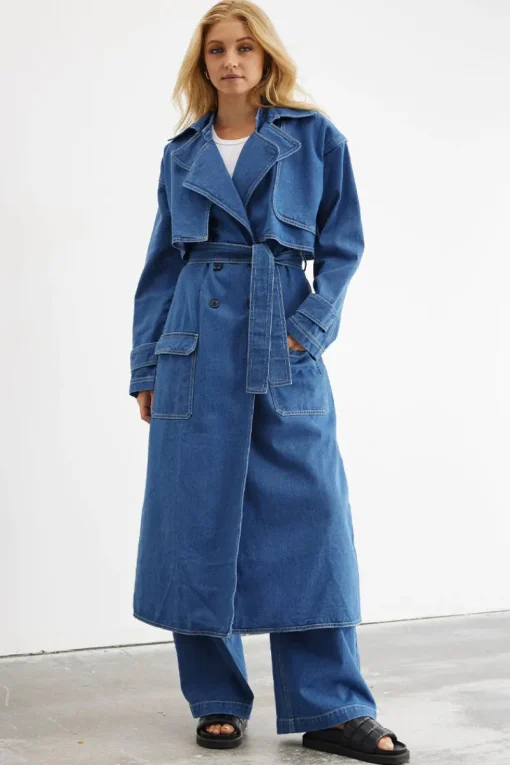 Sovere Studio SOVERE / STUDIO - ADVANCE MULTI-WEAR DENIM TRENCH (MID BLUE)