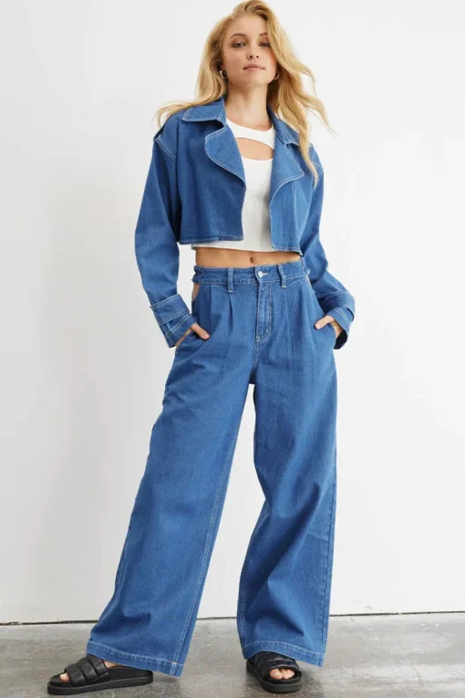 Sovere Studio SOVERE / STUDIO - ADVANCE MULTI-WEAR DENIM TRENCH (MID BLUE)