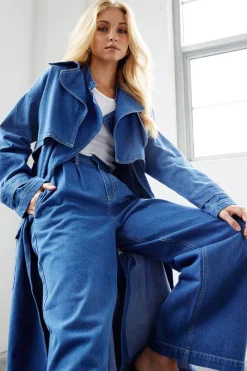 Sovere Studio SOVERE / STUDIO - ADVANCE MULTI-WEAR DENIM TRENCH (MID BLUE)