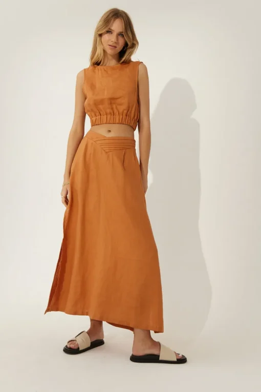 Women Sovere Studio SOVERE / STUDIO - Arrive Reverse Crop (Amber) FINAL SALE