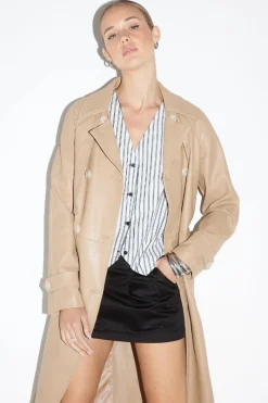 Sovere Studio SOVERE / STUDIO - Ascend PU Trenchcoat (Praline)