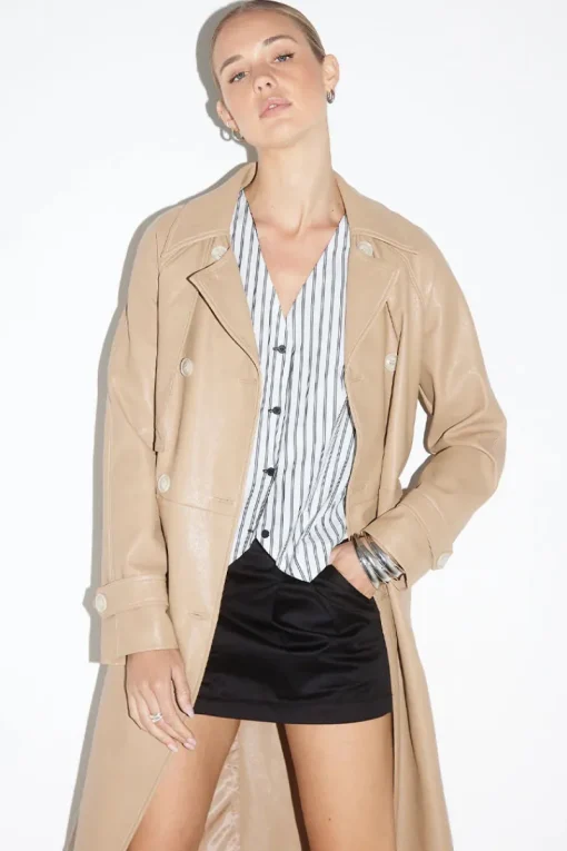 Sovere Studio SOVERE / STUDIO - Ascend PU Trenchcoat (Praline)