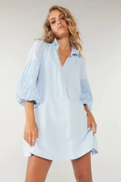 Sovere Studio SOVERE / STUDIO - Assure Smock Dress (Blue Ice) FINAL SALE