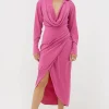 Sovere Studio SOVERE / STUDIO - ATONE MIDI SHIRT DRESS (MAGENTA)