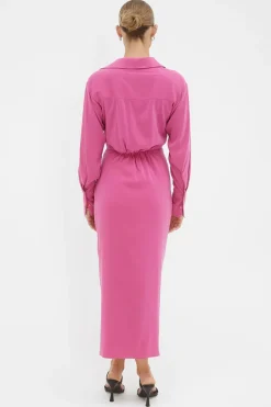 Sovere Studio SOVERE / STUDIO - ATONE MIDI SHIRT DRESS (MAGENTA)