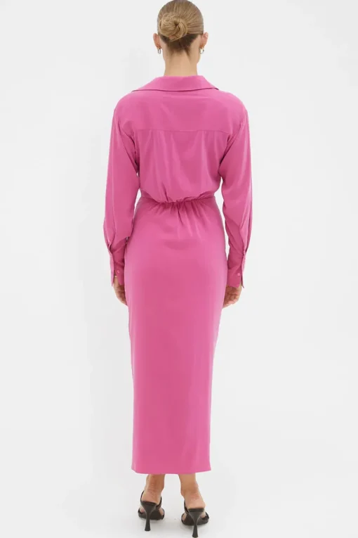Sovere Studio SOVERE / STUDIO - ATONE MIDI SHIRT DRESS (MAGENTA)